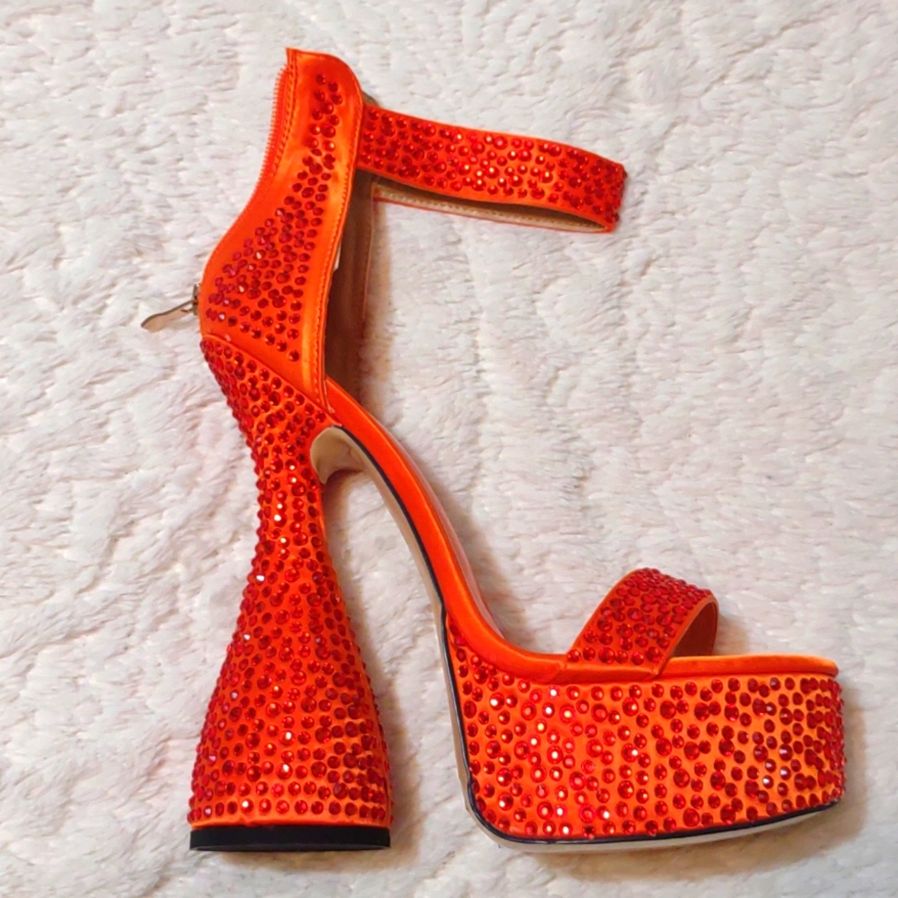Heeled Studded Platforms Shoes